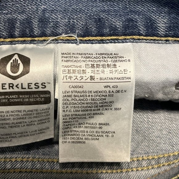 Men's Levis 505 Regular Fit Denim Jeans SZ 36x30 Blue Cotton Light Wash Red Tab - Picture 8 of 12